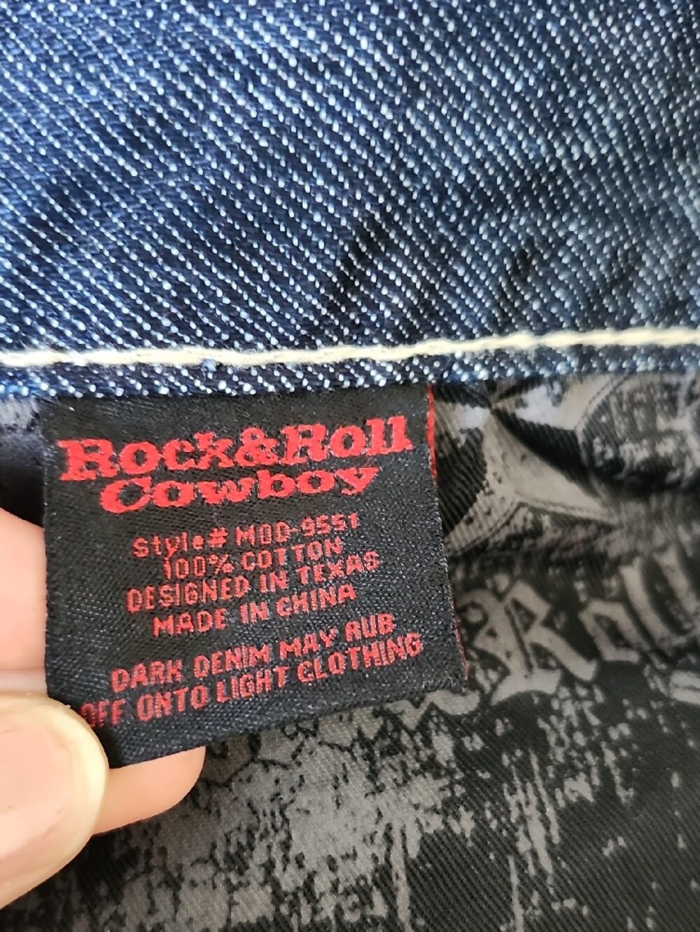 Rock & Roll Cowboy Men's Double Barrel Relaxed Bootcut Jeans Dark Wash - Picture 14 of 15